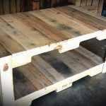 recycled pallet rustic coffee table with 2 levels