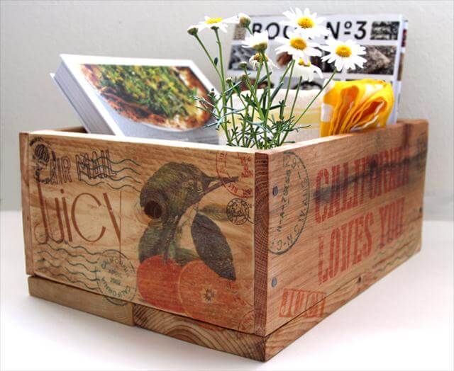 reclaimed pallet crate