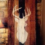 reclaimed pallet deer buck wall art