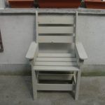 recycled pallet grey painted chair