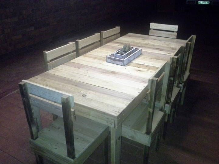 recycled pallet farmhouse style dining furniture