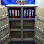 recycled pallet file organizer and storage cabinet