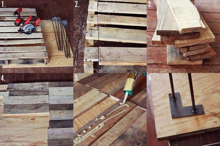 sanding, cutting and installing of pallets