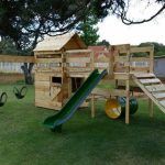 upcycled pallet jungle gym for kids