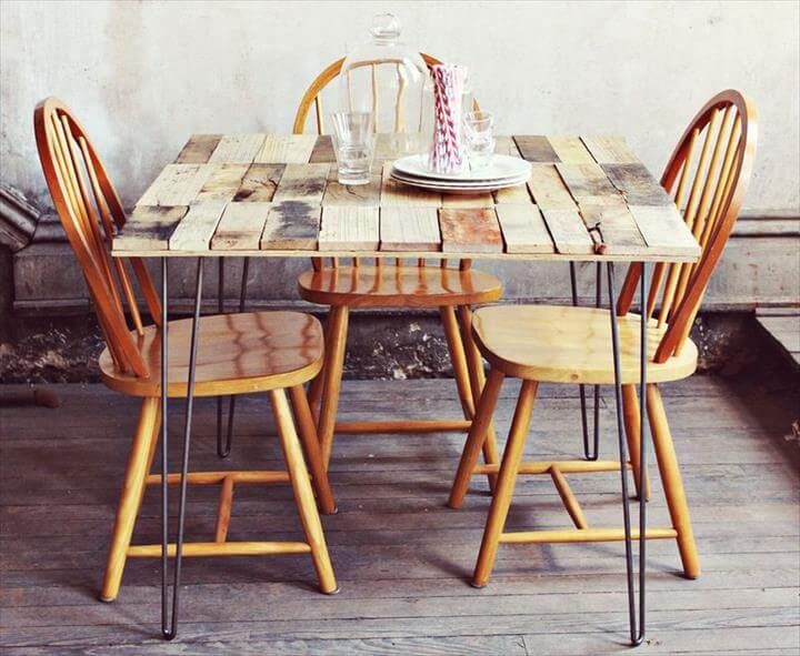 handmade pallet dining table