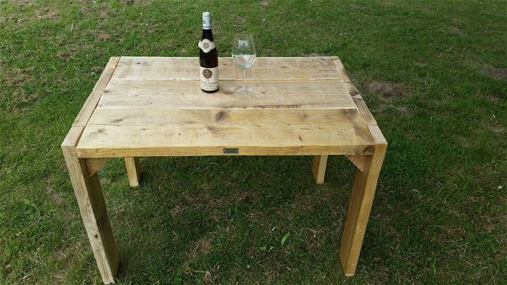 handcrafted pallet outdoor accent table