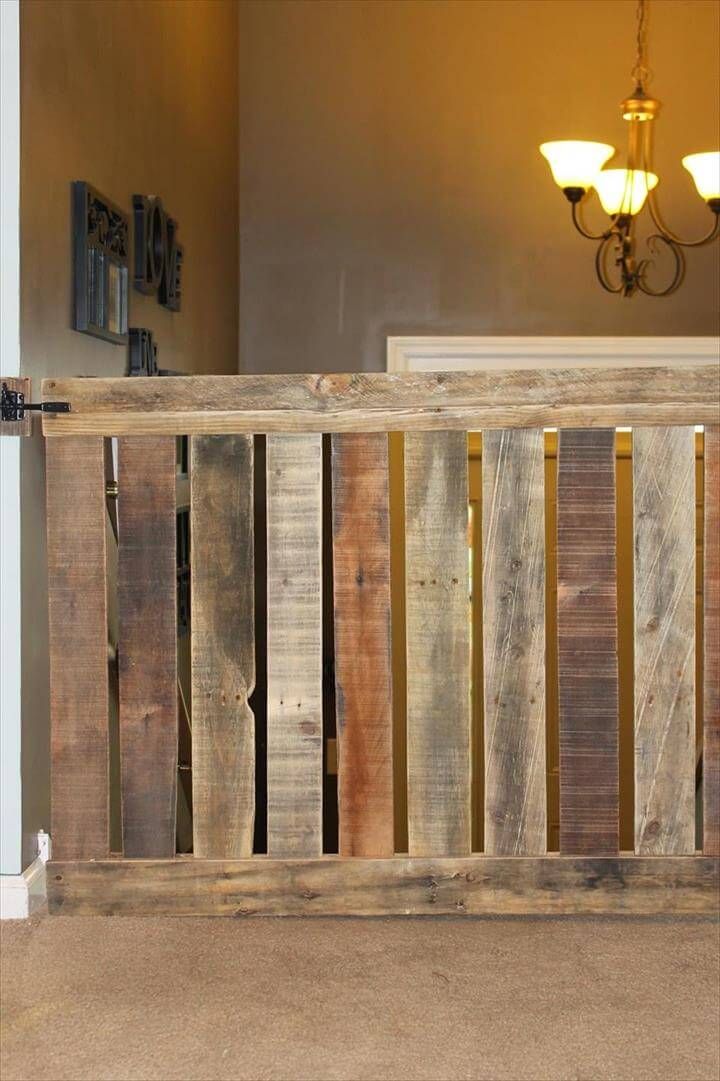 upcycled pallet baby gate