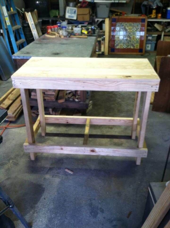 Recycled pallet multi functional table