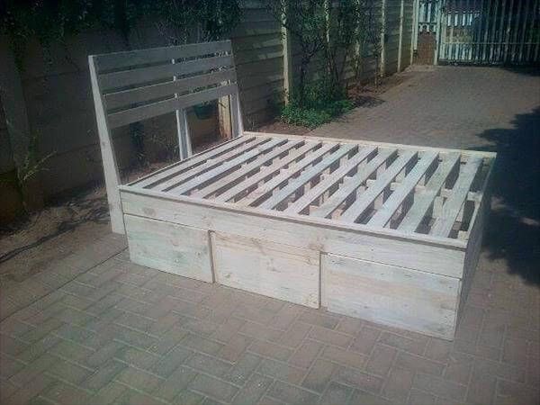 upcycled pallet bed frame