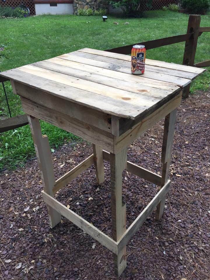 handmade pallet side table and nightstand