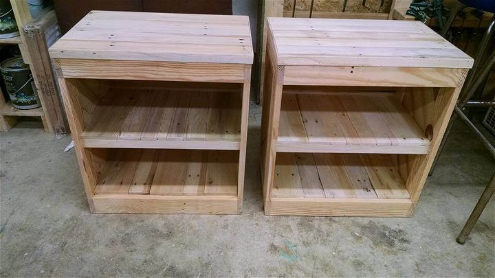 wooden pallet nightstand or side tables