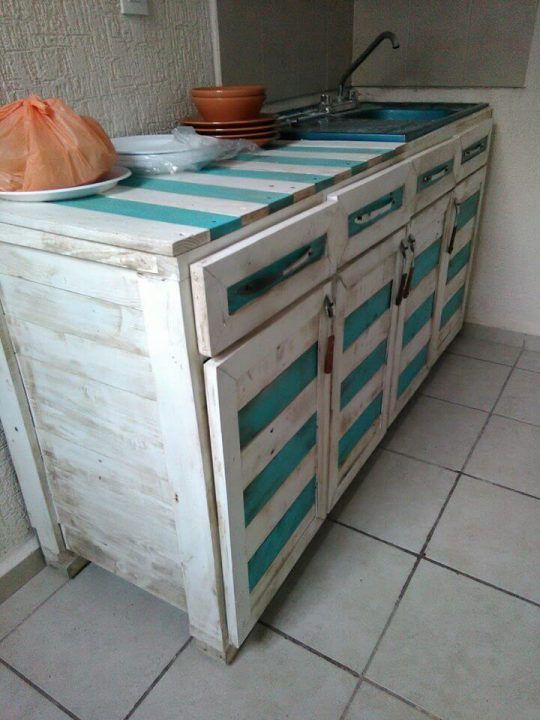 Pallet Kitchen Counter with