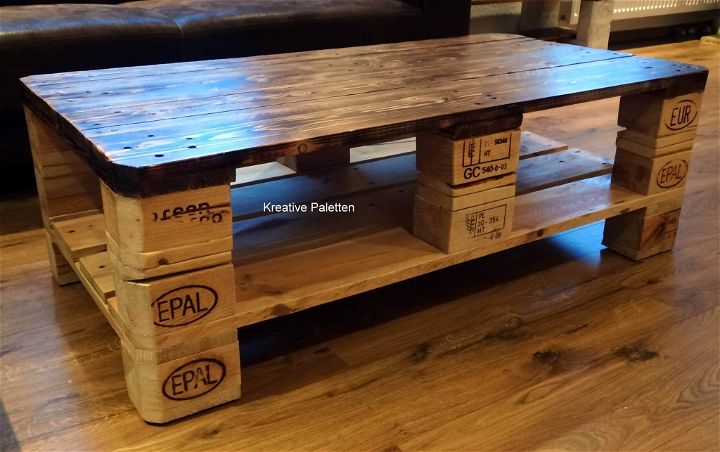 Repurposed pallet coffee table