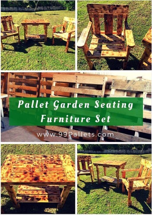 Pallet Garden Seating Furniture Set