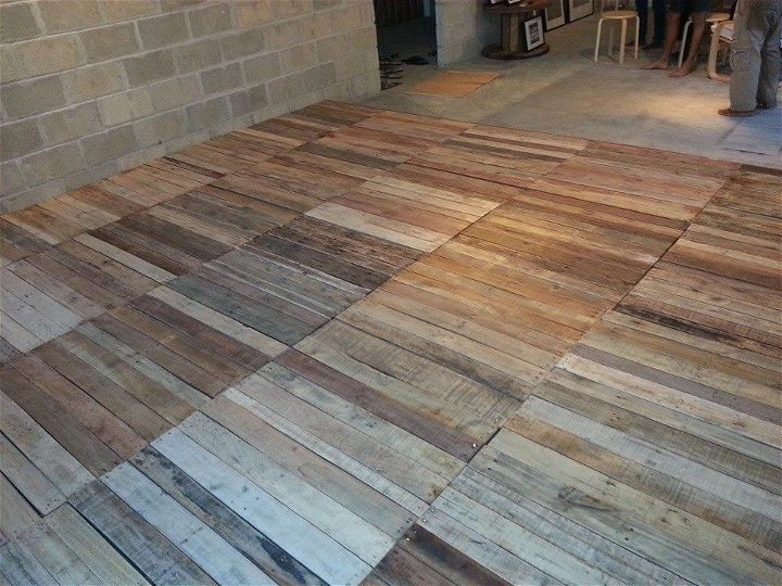 recycled pallet flooring