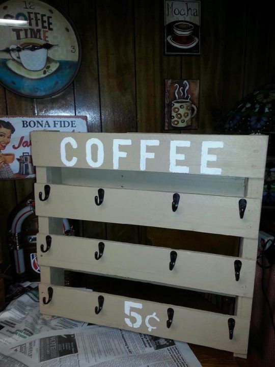 Wooden Pallet Coffee Mug Holders