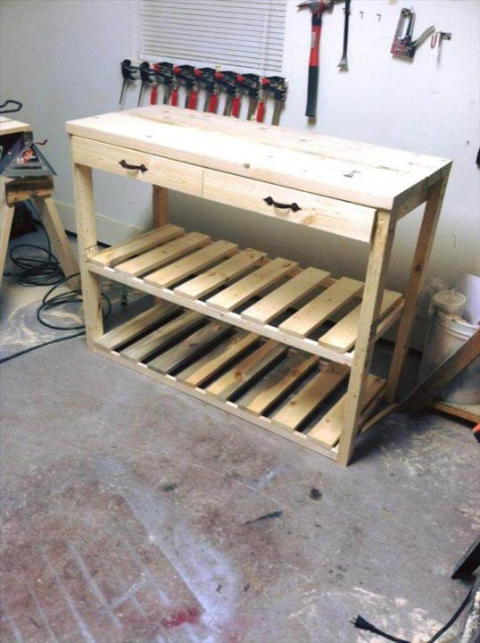 Kitchen Island Made from Pallets