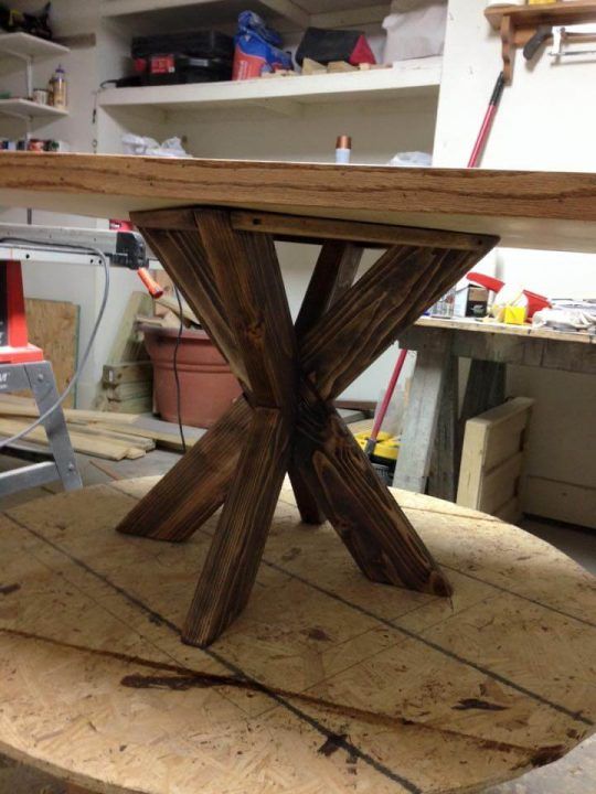 Pallet Dining Tables With X Base