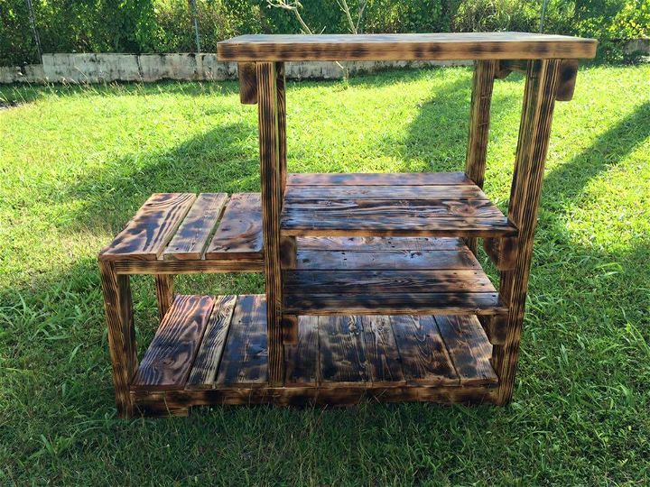 upcycled pallet display unit