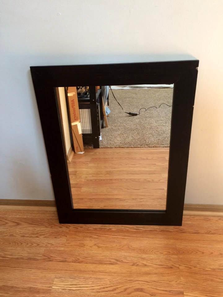 recycled pallet mirror