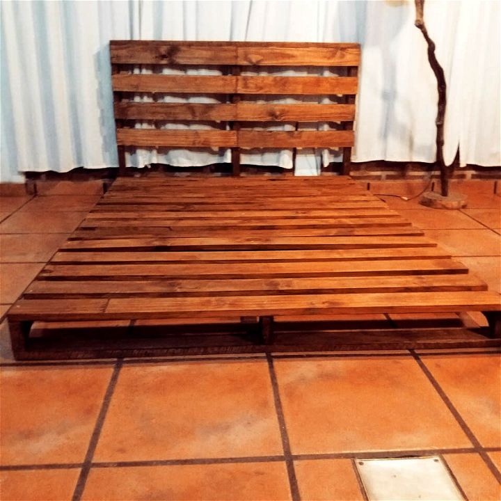 handmade pallet platform bed