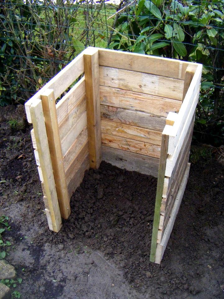 building the composite bin with pallets
