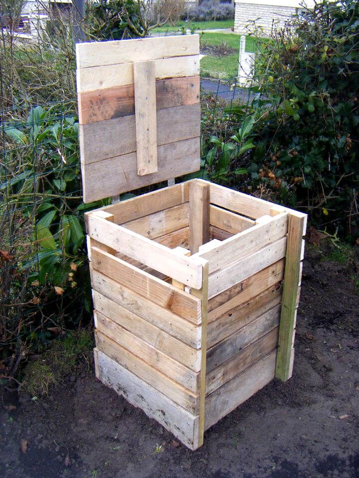 low-cost wooden pallet composite bin
