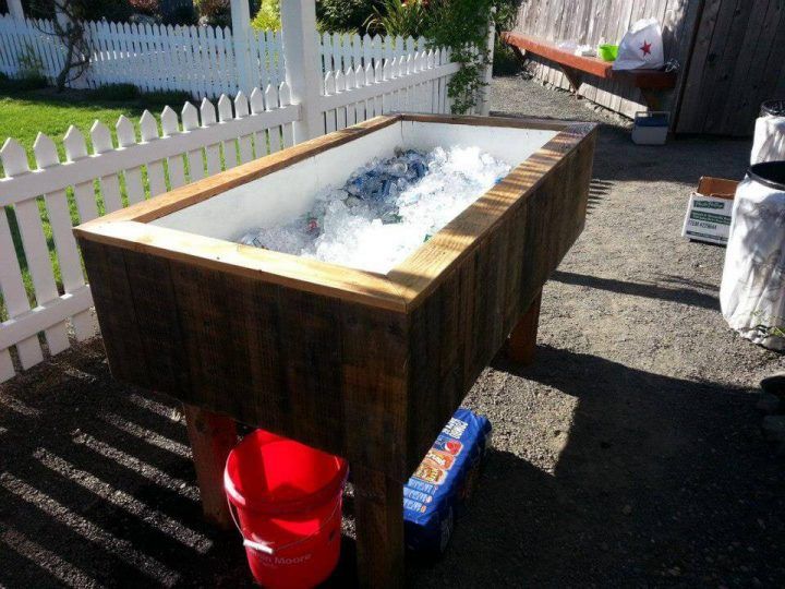 Wooden Pallet Ice Chest / Icebox