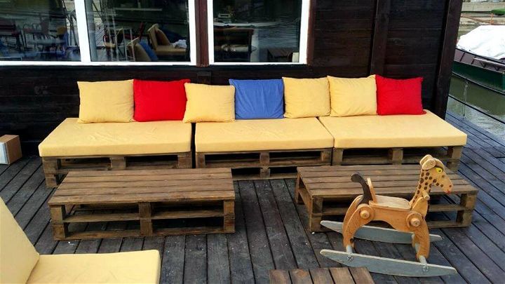 wooden pallet ship deck sitting furniture