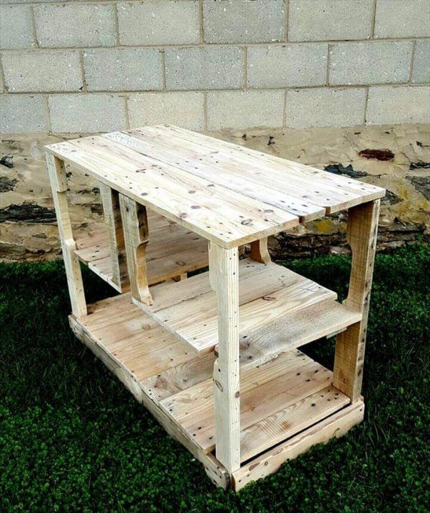 Rustic Pallet Kitchen Island / Media Console