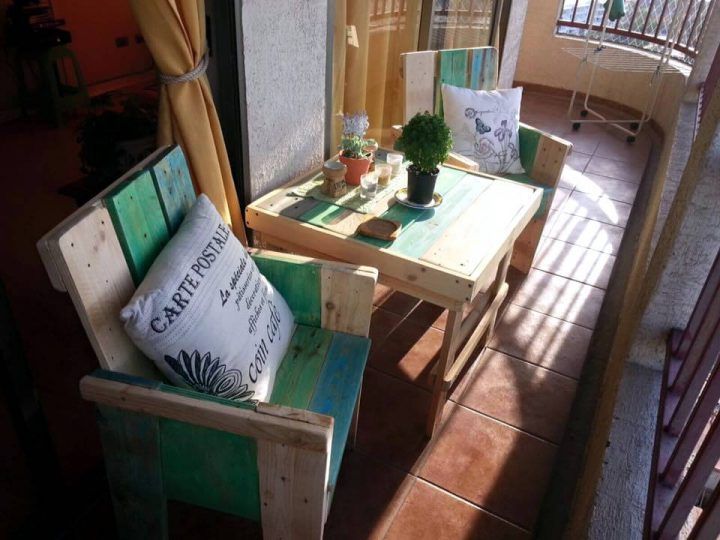Pallet Furniture for Balcony / Garden / Terrace