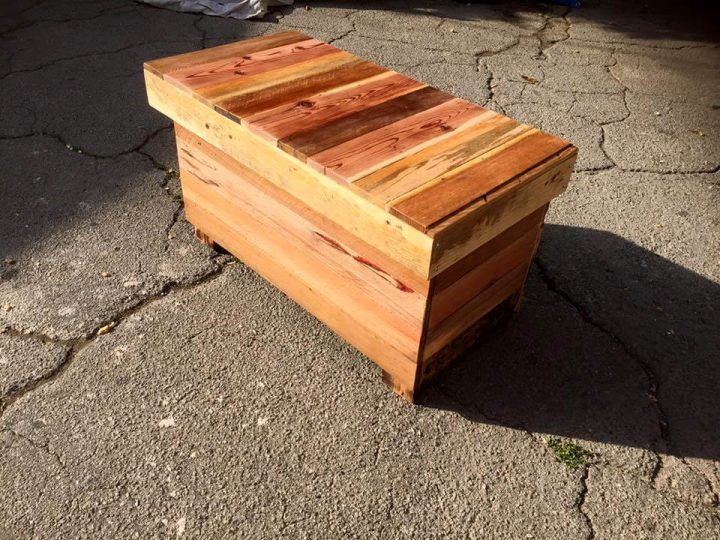 Mini Pallet Chest   Toy Box For Kids