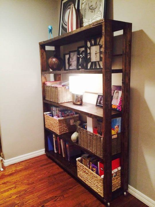 Diy Reclaimed Pallet Bookshelf   Bookcase