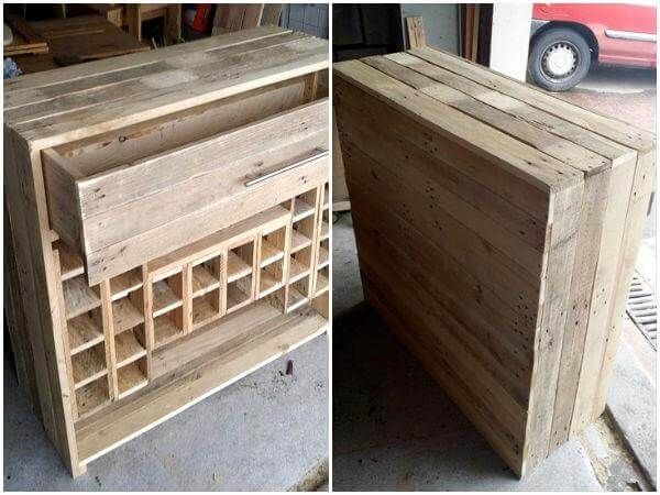 Pallet Bar + Beverage Bottle Rack