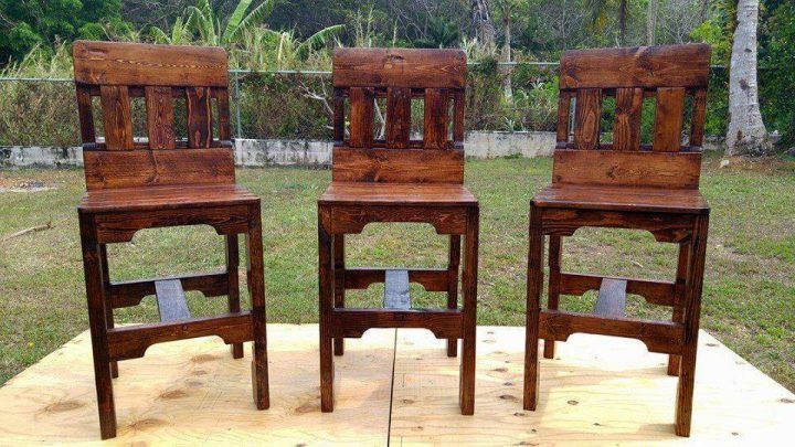 Pallet Kitchen Counter Chairs