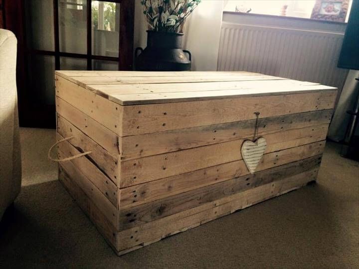 custom wooden pallet storage box