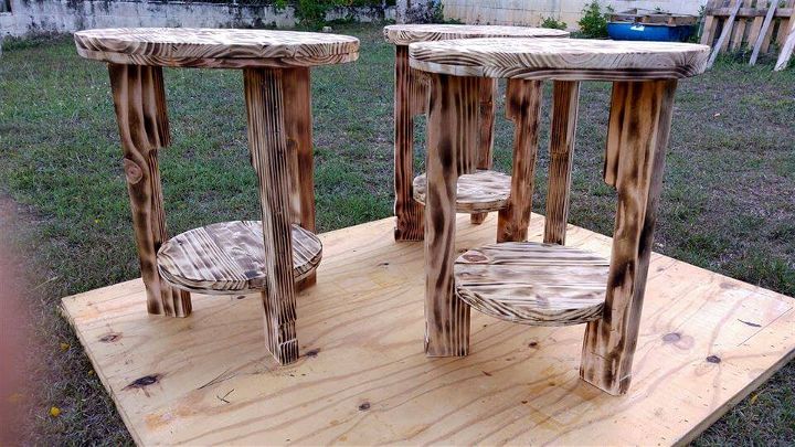 diy wooden pallet antique round tables