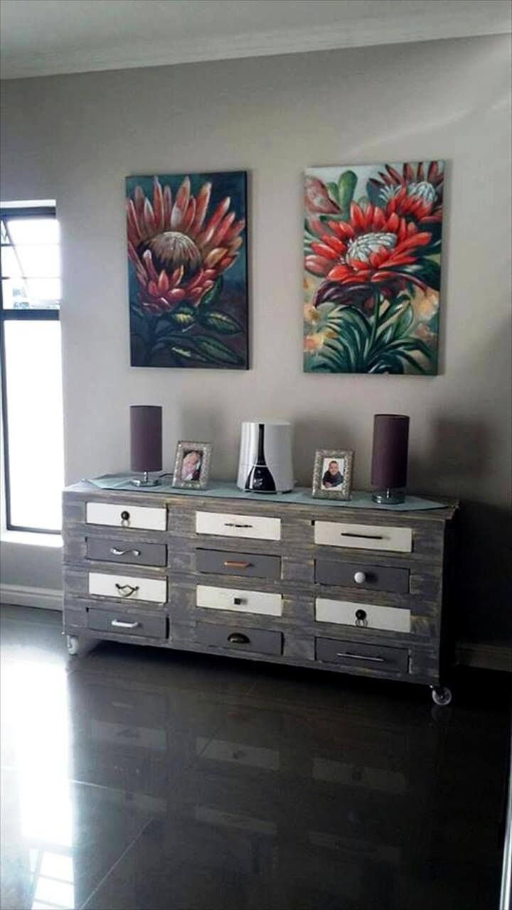 Amazing pallet chest of drawers