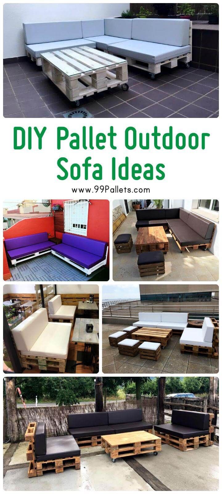 Diy Pallet Outdoor Sofa Ideas