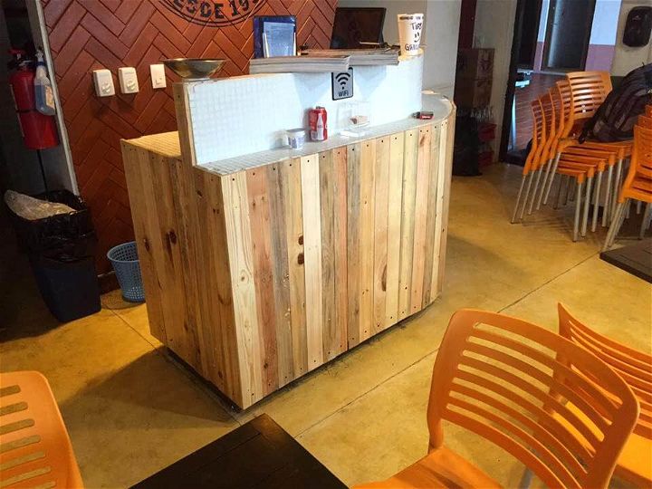 Recycled pallet bar paneling