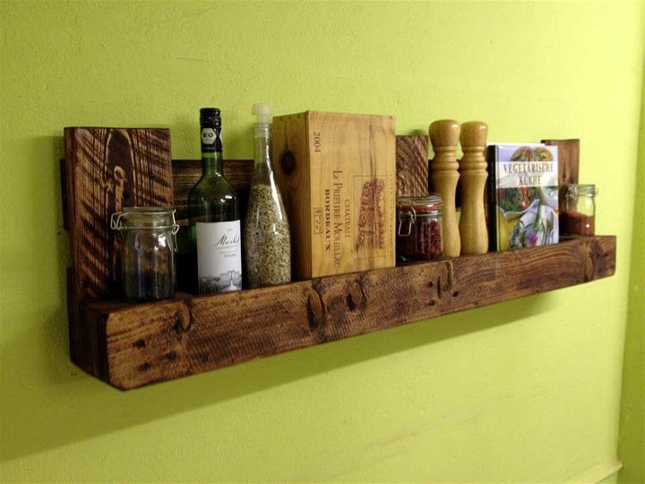 wooden pallet shelf for walls