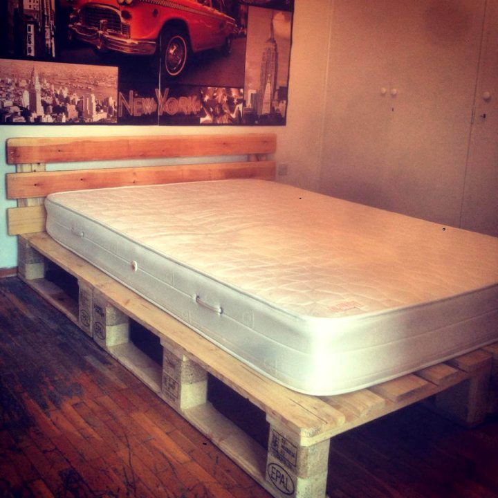 10+ Ideas about Pallet Bed Frames
