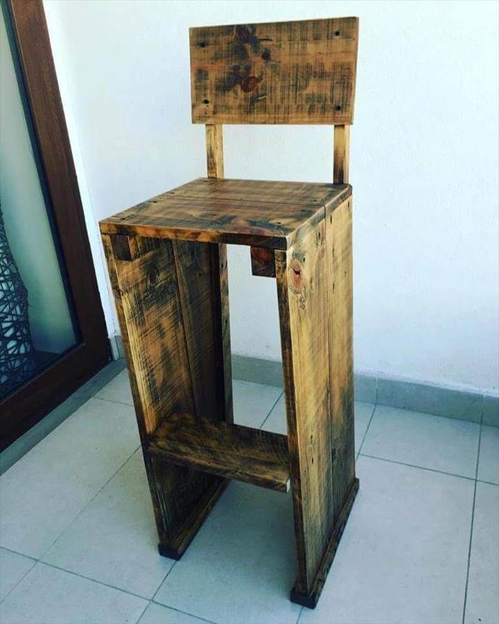 amazing pallet bar height chair