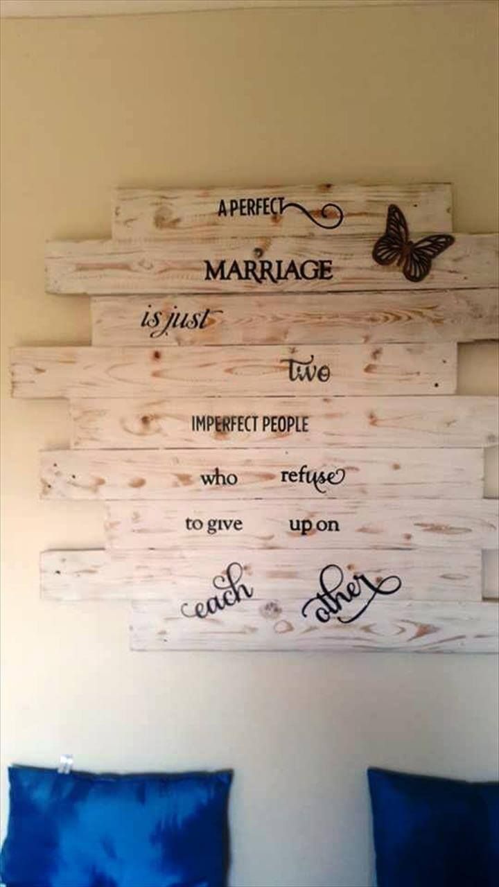 quoted pallet sign board