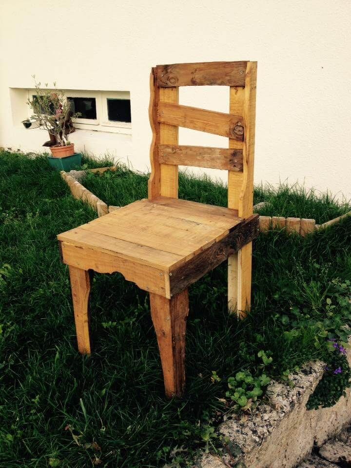 wooden pallet rustic chair